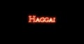 Haggai written with fire. Loop