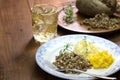 Haggis, neeps, and tatties