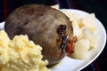 Haggis on a plate