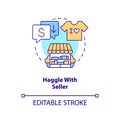 Haggle with seller concept icon Royalty Free Stock Photo