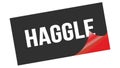 HAGGLE text on black red sticker stamp Royalty Free Stock Photo