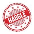 HAGGLE text written on red grungy round stamp Royalty Free Stock Photo