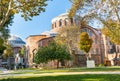 Hagia Irene church Aya Irini in the park of Topkapi Palace in Istanbul, Turkey Royalty Free Stock Photo