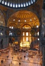 Hagia sofia museum interior in istanbul Royalty Free Stock Photo