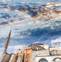 Hagia Sofia at sunset in Istanbul, Turkey Royalty Free Stock Photo