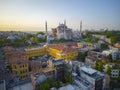 Hagia Sophia aerial view, Istanbul, Turkey Royalty Free Stock Photo