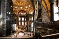 The Hagia Sophia also called Hagia Sofia or Ayasofya interior. Christian, basilica