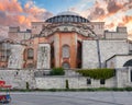 Hagia Sophia, or Ayasofya, originally a Greek Orthodox church, Istanbul, Turkey in the early morning Royalty Free Stock Photo