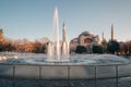Hagia Sophia Ayasofya museum view from the Sultan Ahmet Park in Istanbul, Turkey
