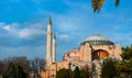 Hagia sophia Ayasofya museum mosque with domes and minarets Royalty Free Stock Photo