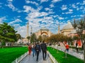 Hagia Sophia Church of the Holy Wisdom - Ayasofya. Istanbul, Turkey October 25, 2019. Exterior Of The Hagia Sophia Ayasofya Mosque Royalty Free Stock Photo