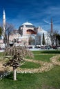 Hagia Sophia in daylight with park Royalty Free Stock Photo