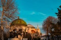 Hagia Sophia and German Fountian aka Alman Cesmesi view at sunset