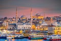 Hagia Sophia Grand Mosque and Mosque at night, Hagia Sophia domes and minarets old town, Istanbul, Turkey, Turkiye, Byzantine Royalty Free Stock Photo