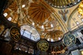 Hagia Sophia or Hagia Sofia, Ayasofya interior in Istanbul, Turkey, Byzantine architecture, city landmark and Royalty Free Stock Photo