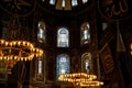 Hagia Sophia or Hagia Sofia, Ayasofya interior in Istanbul, Turkey, Byzantine architecture, city landmark and Royalty Free Stock Photo