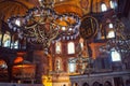 Hagia Sophia interior with chandeliers