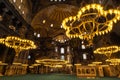 Hagia Sophia interior, decoration and architecure, famous landmark of Istanbul in Turkey Royalty Free Stock Photo