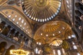 Hagia Sophia interior, decoration and architecure, famous landmark of Istanbul in Turkey Royalty Free Stock Photo