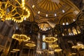 Hagia Sophia interior, decoration and architecure, famous landmark of Istanbul in Turkey Royalty Free Stock Photo