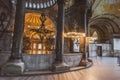 Hagia Sophia interior at Istanbul Turkey - architecture background