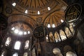 Hagia Sophia interior at Istanbul Turkey. Beautiful sunlight