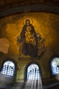 Hagia Sophia interiors,Mary,Mother Mary and Child Jesus Fresco / Royalty Free Stock Photo