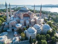 Hagia Sophia in Istanbul. Aerial view