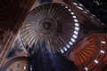 Huge vault of Hagia Sophia in Istanbul