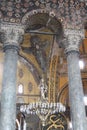 Hagia Sophia Mosque Interior, architecture details in Istanbul, Turkey Country