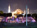 Hagia Sophia mosque museum night scene Istanbul Royalty Free Stock Photo