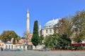 Hagia Sophia and Murad III Mausoleum in the fall. City of Istanbul, Turkey