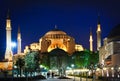 Hagia Sophia at night Royalty Free Stock Photo