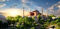 Hagia Sophia at sunset Royalty Free Stock Photo