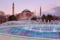 Hagia Sophia at sunset, Istanbul, Turkey Royalty Free Stock Photo