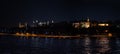 Hagia Sophia and Topkapi palace in night lighting Royalty Free Stock Photo