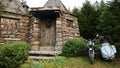 Hagrid motorbike and background home Hagrid Royalty Free Stock Photo