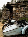 Hagrid`s motorbike and background home Hagrid