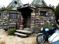 Hagrid`s motorbike and background home Hagrid