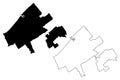 The Hague City Kingdom of the Netherlands, Holland map vector illustration, scribble sketch City of Den Haag map