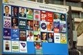 The hague, Holland - March 10, 2021: Billboard with dutch political campaign posters for the Dutch House of Representatives electi
