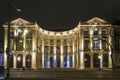 The Hague - January 18 2019: The Hague, The Netherlands. Royal theater in The Hague at dusk, long exposure , blurred