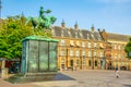 THE HAGUE, NETHERLANDS, AUGUST 7, 2018: Equestrian statue of king Willem II in front of the Binnenhof in the Hague, Netherlands Royalty Free Stock Photo