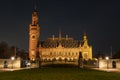 The Hague, the Netherlands - 18 February 2019: : The Hague, The Netherlands. Peace Palace Dutch: vredespaleis at dusk