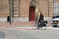 A teenage girl in bike in The Hague