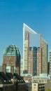 tall buildings of The Hague city skyline on sunny day