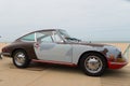 Classic Porsche model 912 with rat look parked at the air cooled motor show at Scheveningen