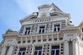 The Hague, The Netherlands - May 18 2023 : View of old historic Passage building above entrance in Den Haag Centrum