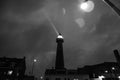 HAGUE, NETHERLANDS - OCTOBER 18: Hoge vuurtoren van IJmuiden Lighthouse. IJmuiden, The Hague, Netherlands Royalty Free Stock Photo