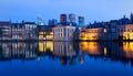 The Hague at night, Netherlands Royalty Free Stock Photo